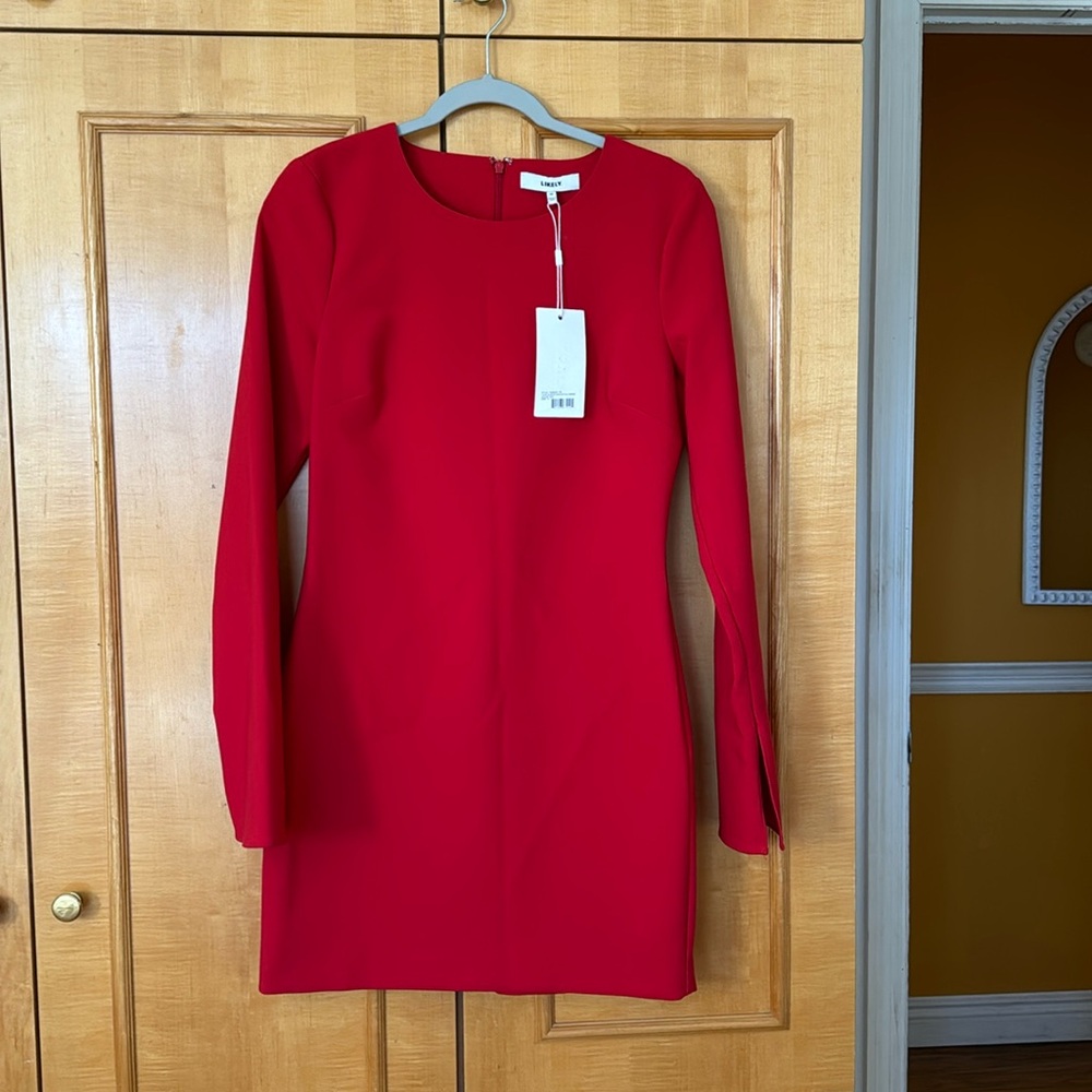 Likely Red Long Sleeve Dress